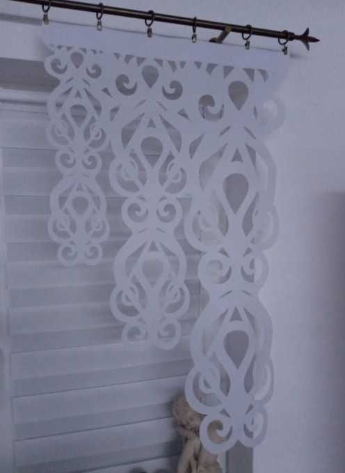 Firana panel ekranowy 60x100 cm żakard dekoracja okienna 2 sztuki