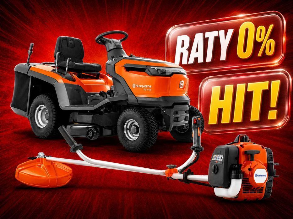 Traktorek ogrodowy kosiarka Husqvarna TC112 z koszem zestaw z podkaszarką Husqvarna 122R