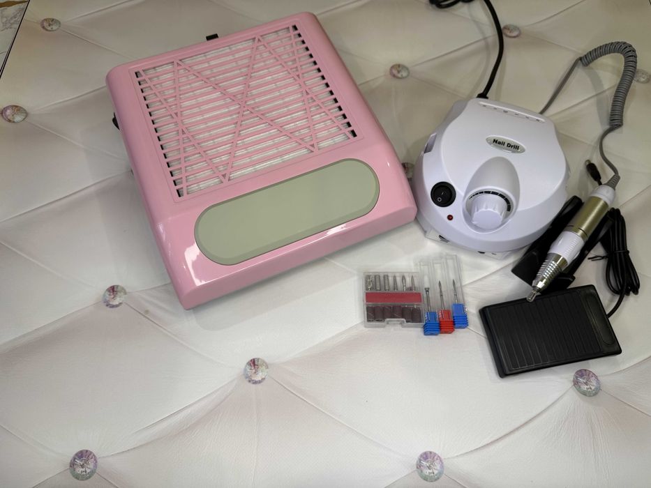 Стартовий набір для майстра манікюру Фрезер 65w 45 000 об. Витяжка 80w