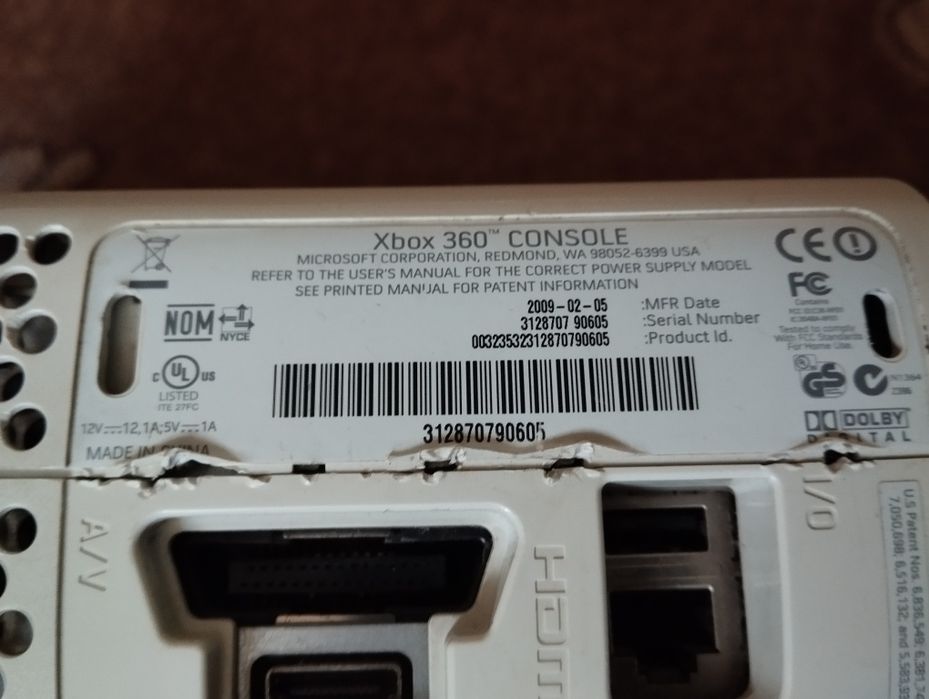 Xbox 360 biały..
