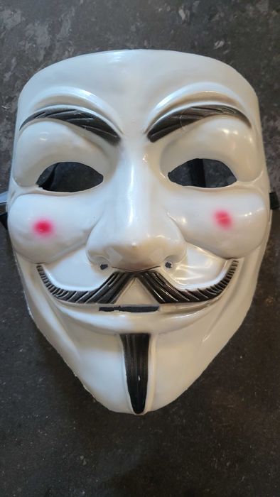 Maska Anonymous/ maska Vendetta / karnawał, bal / roz. uniwersalny