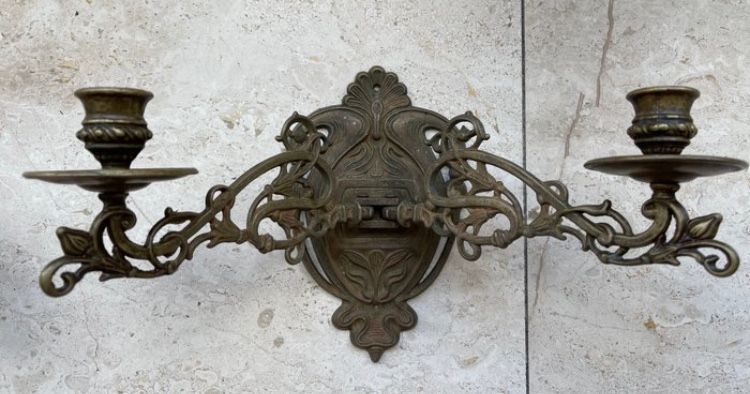 Castiçal de Parede Estilo Arte Nova