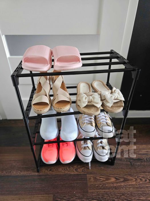 Przechowywanie dom 4 poziomy na pudełka czarny