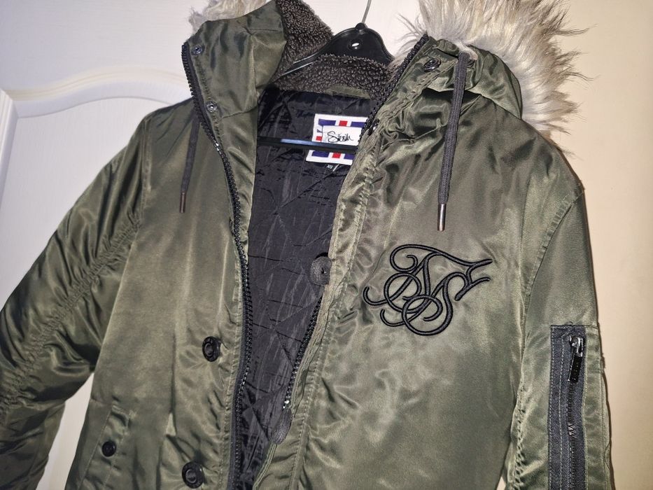 Oryginalna alaska siksilk S kurtka męska futerko