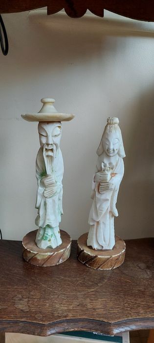 Chińczyk- Para Chińczyków - Alabsster - Figurki