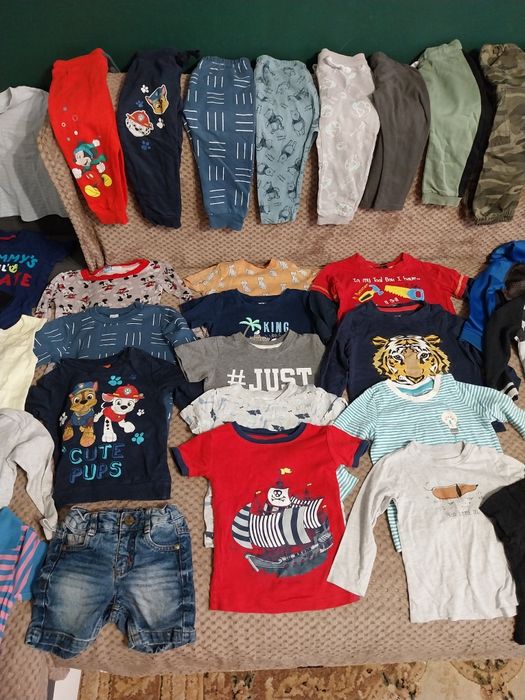 Bardzo duży zestaw ubrań 80-86