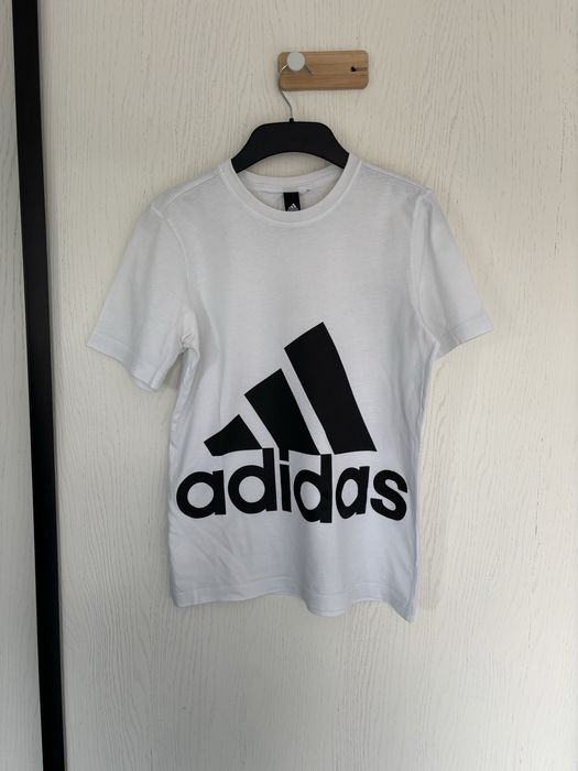 Biala koszulka sportowa adidas mlodziezowa uniwersalna