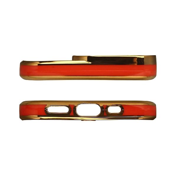 Fashion Case etui do iPhone 12 Pro Max żelowy pokrowiec ze złotą ramką