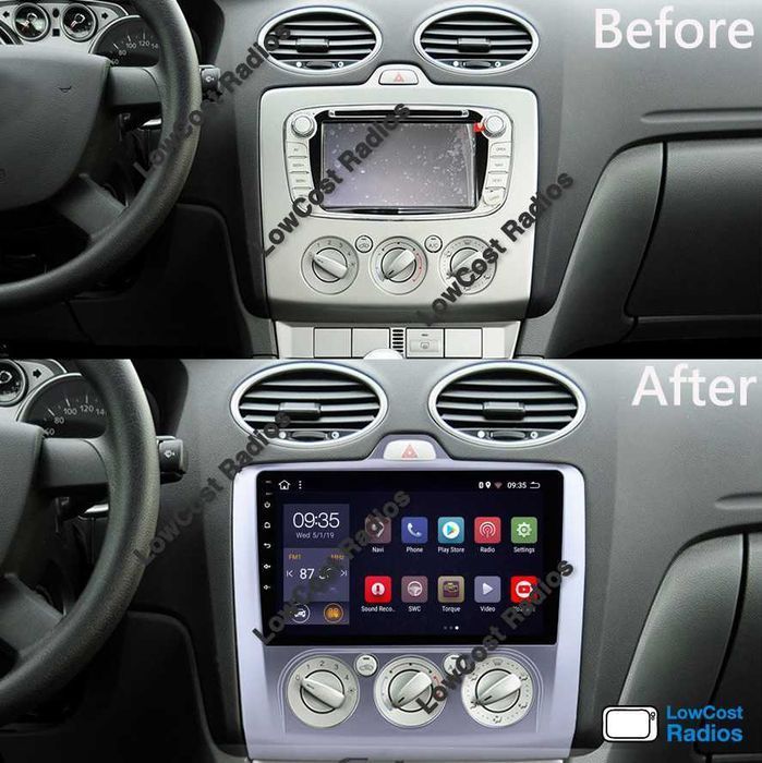 Auto Rádio ANDROID 15 - FORD FOCUS 9 Polegadas • GPS • BLUETOOTH • USB