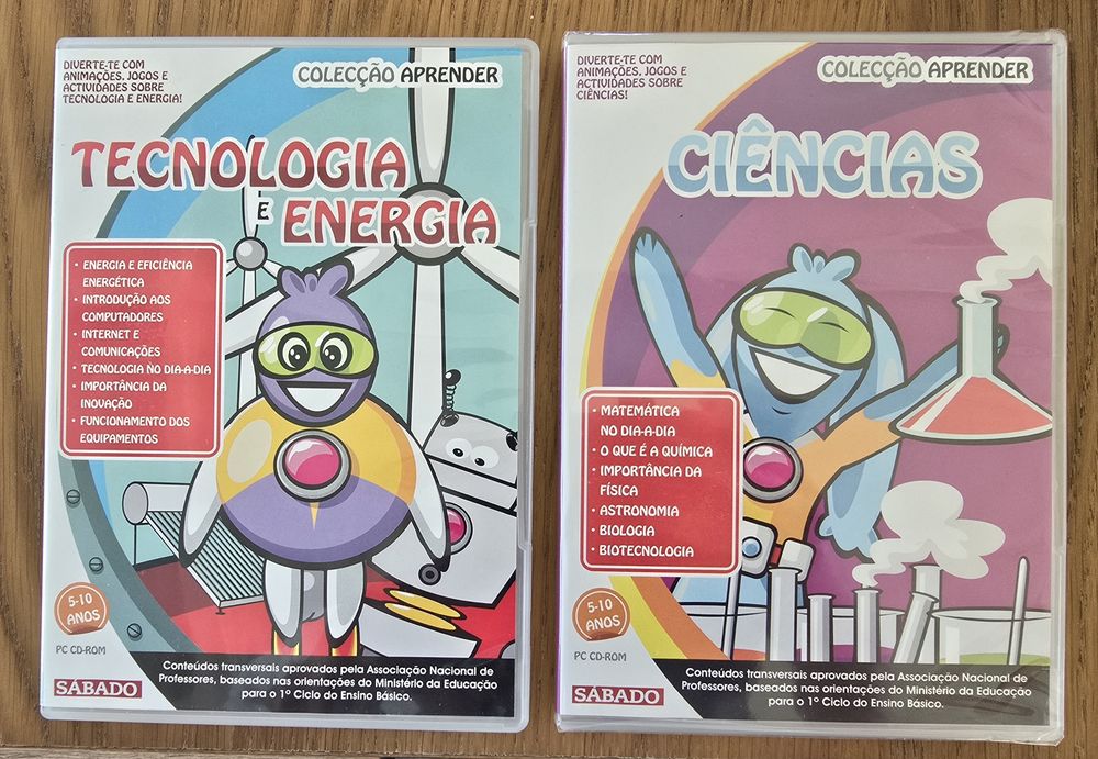 Coleção de 8 PC CD Rom educativos