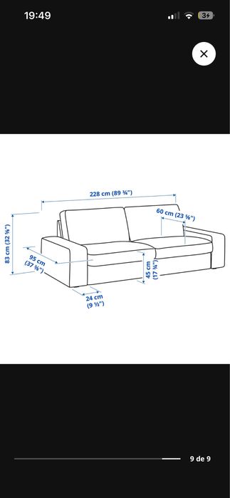 Sofa kivik 3lugares