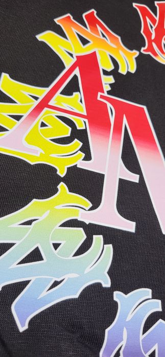 Czarna koszulka męska najwyższa jakość logo Amiri S