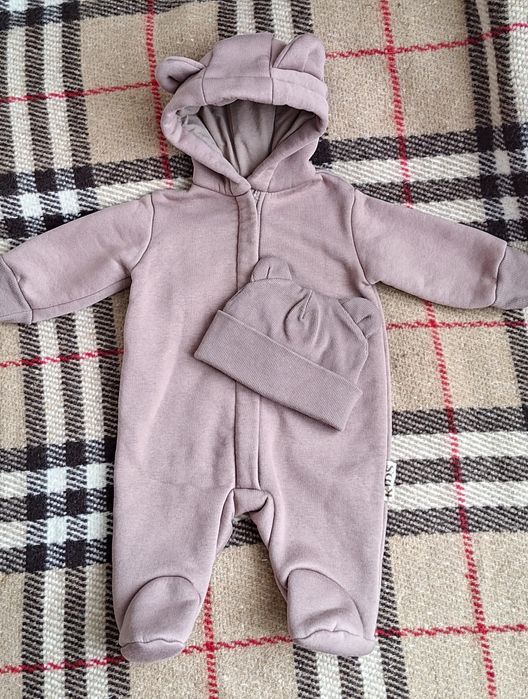 Ромпер на флісі+шапочка  Kids.handmade,62 розмір. Ідеальний стан!