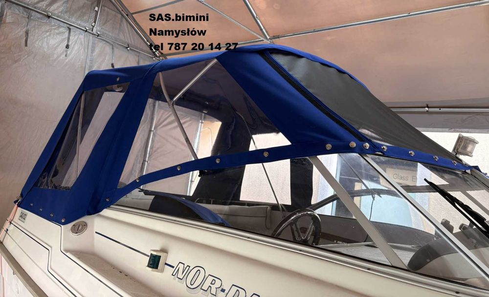 Szycie na wymiar zabudowa Bimini, Cabrio, Portówka, Plandeka, Tapicerka
