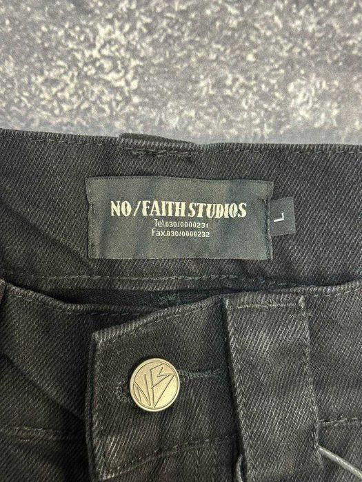 NO FAITH STUDIOS NFS baggy клеш джинси черные джинсы штаны широкі клеш