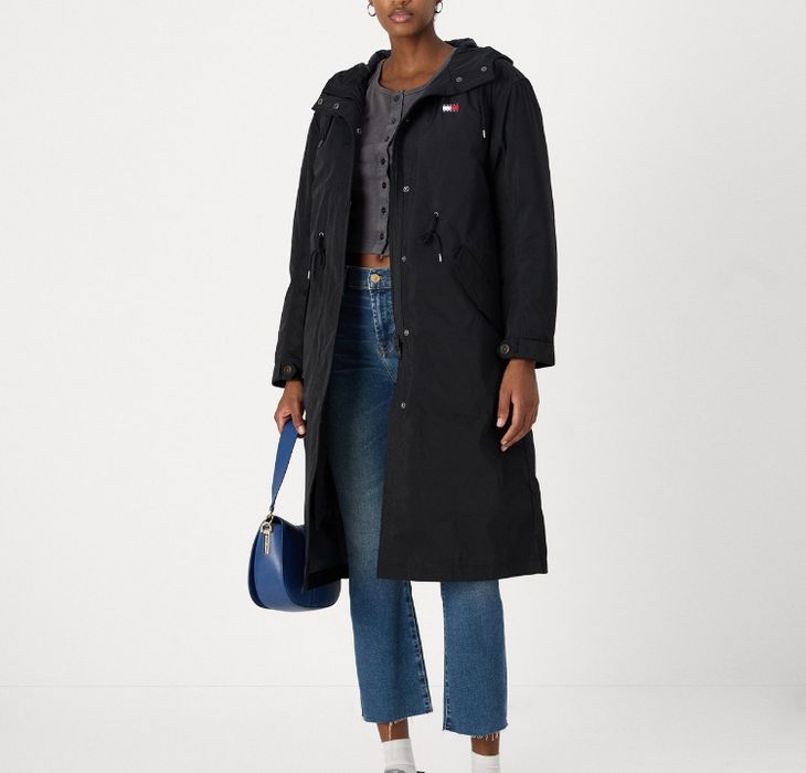 Czarna kurtka plaszcz  parka tommy hilfiger M ocieplana nowa