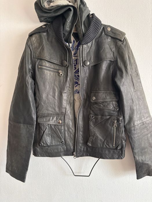 Skórzana kurtka ramoneska leather jacket kurtka wiosenna przejściowa