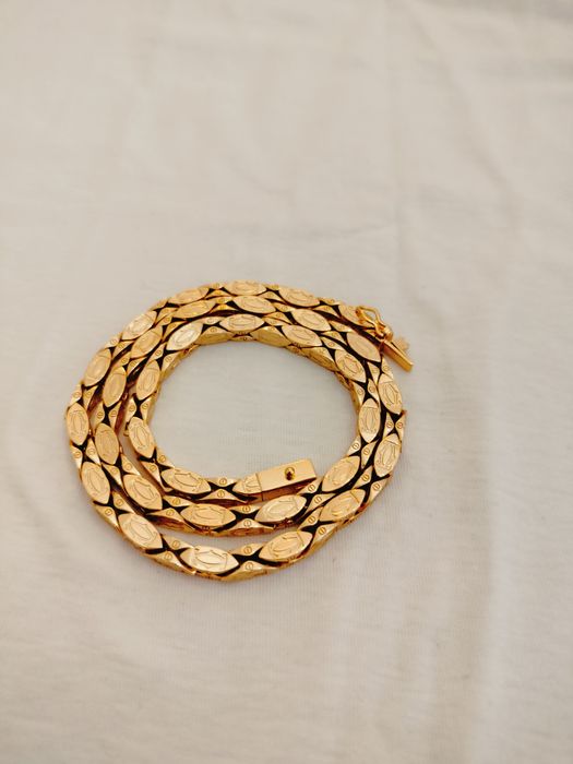 Piękny łańcuszek cartier pozłacany i sygnet