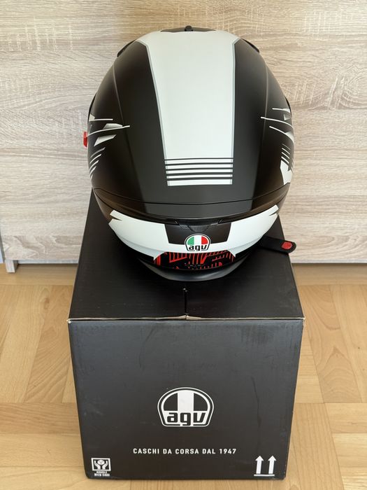 Kask AGV K-5 S DarkStorm Matt Black/Red M/L