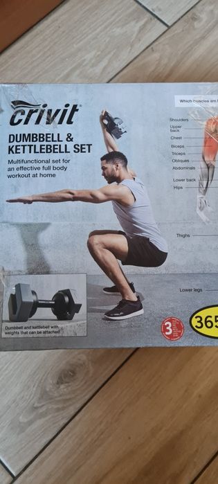 Zestaw hantli z kettlebell