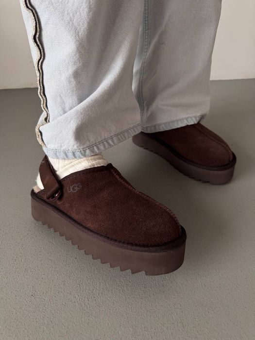 36-41 р угги розпродаж UGG LANAH CLOG platform brown black beige