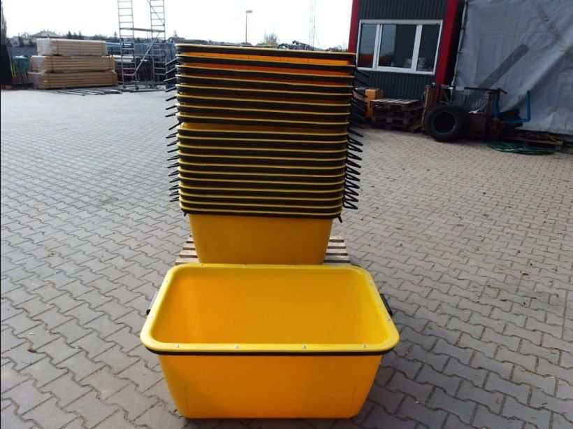 Kastra budowlana pojemnik plasikowy zaprawę beton gruz 200L dźwigowy