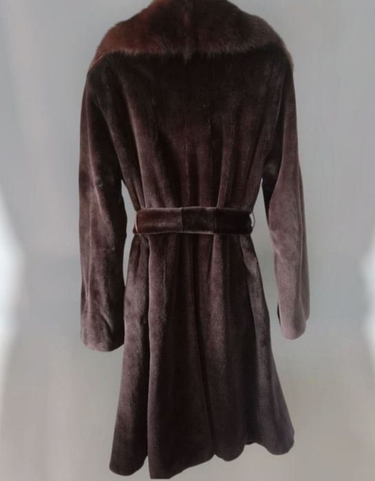 Ego MINK. Норковая (стриженая) шуба с соболем. Ог 104.Натуральная