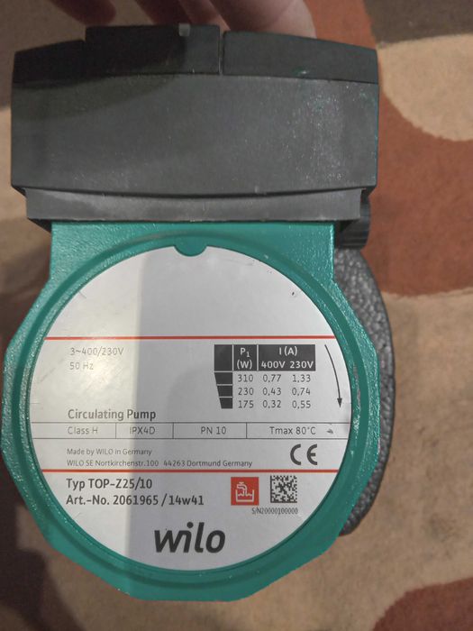 Насос циркуляційний ;wilo