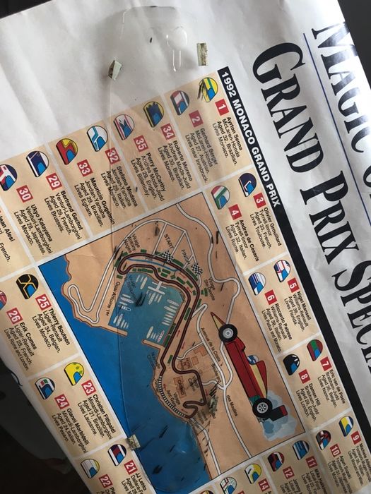 Viseira  piloto F1 GP Monaco 1992