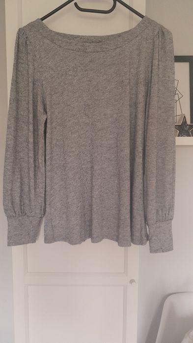 Bluzka Marks&Spencer szara sweter wiskoza i wełna dobry skład