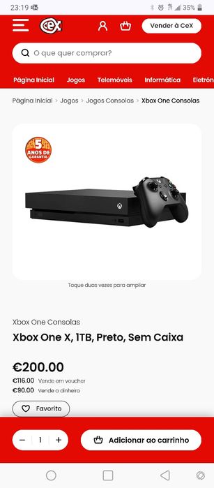 Xbox One X - Sem qualquer problema