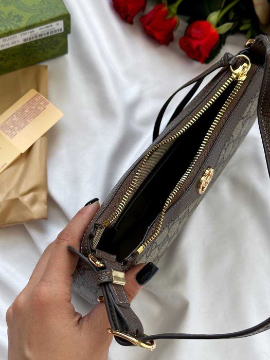 !PREMIUM! Gucci Ophidia Gg Medium Handbag Brown вона сумочка Medium