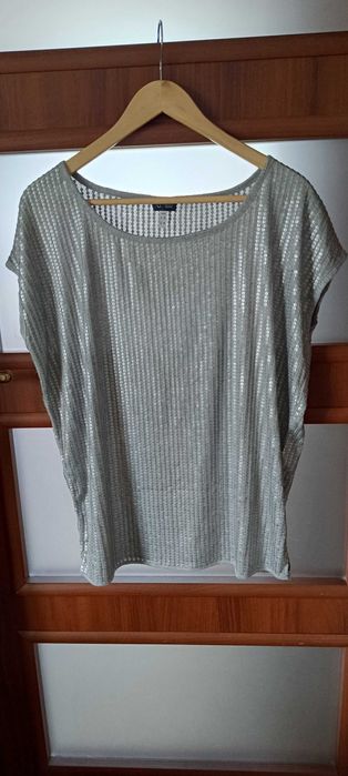Bluzka damska Armani w kolorze srebra