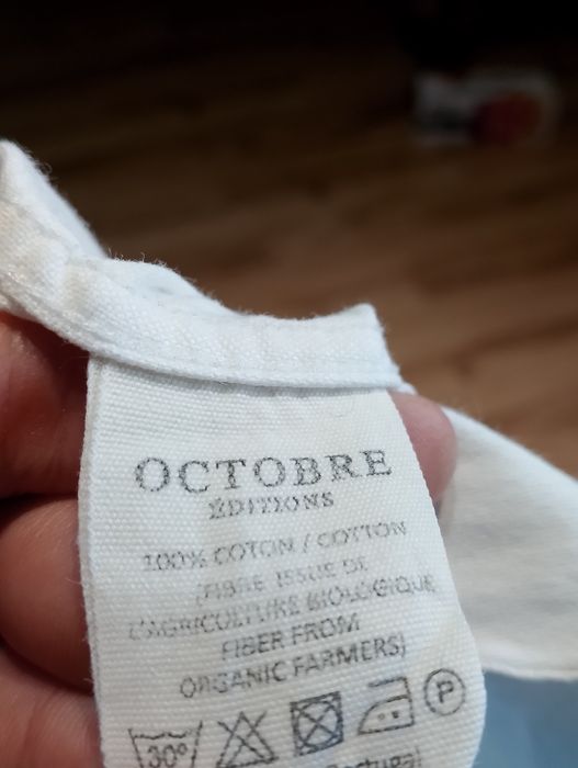 Biała Gładka Koszula Oxford Button Down Collar Z Długim Rękawem Octobre Éditions Bawełna Organiczna