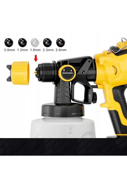 Pistolet malarski natryskowy akumulatorowy 5 dysz1400ml