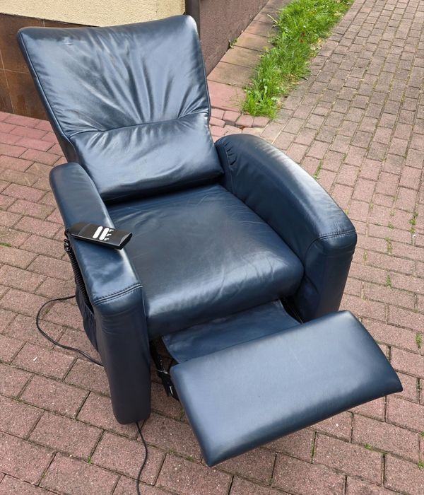 FOTEL Rozkładany Relax HIMOLLA Quartett 100% Skóra Naturalna WYSYŁKA