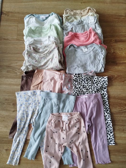 Zestaw legginsy i body r. 86