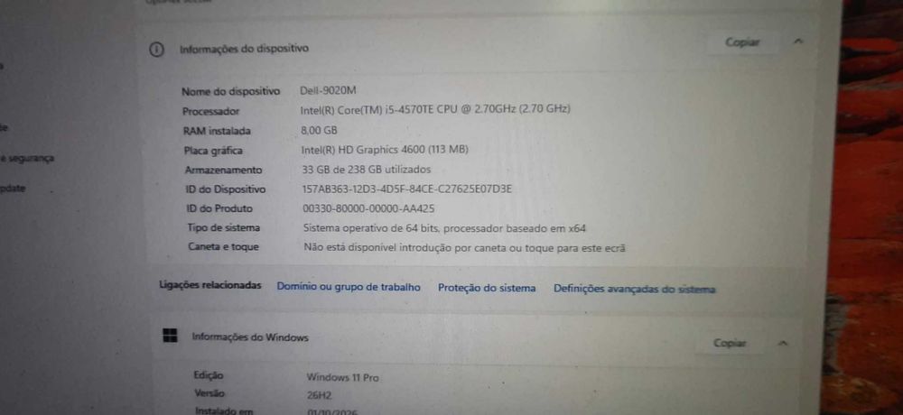 Mega Promoção Mini PC Dell 9020m 4ªGen. | i5-3.30Ghz | 8G-DDR3 | SSD 256GB | W11Pt