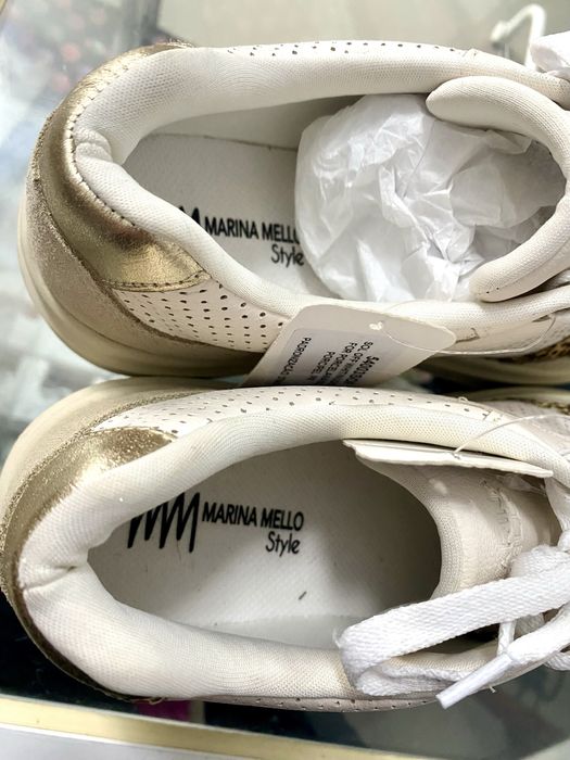 Tenis Marina Mello n.38 pele bege/tigre