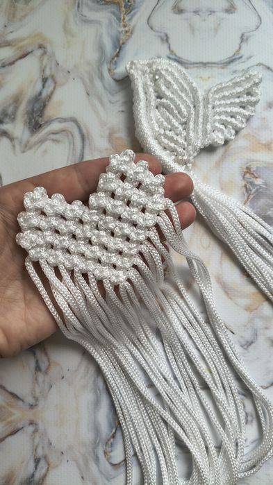 Брошка макраме,брошка серце,брошка пташка