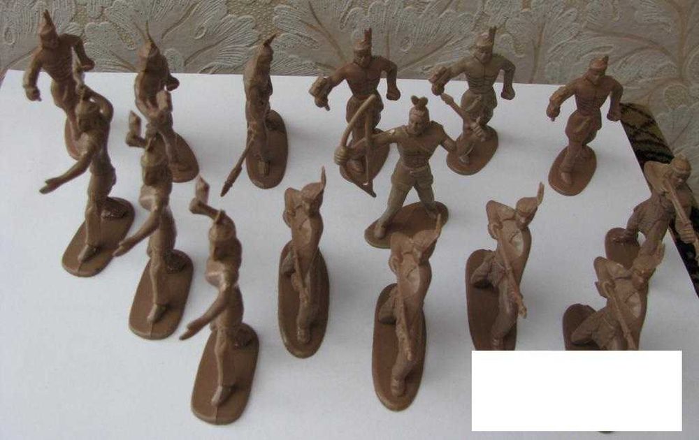 Игрушки Солдатики Индейцы Китай 15 штук 65 мм