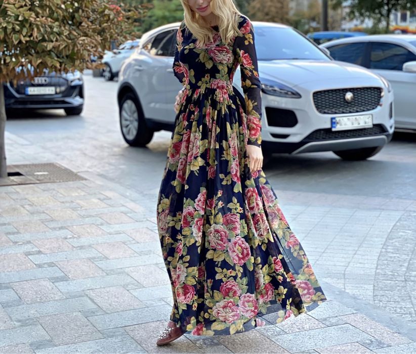 Платье длинное шифон