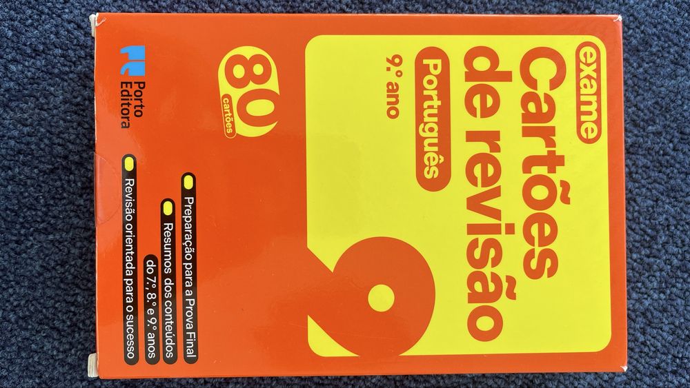 Cartoes de revisoes de portugues 7, 8, 9 ano