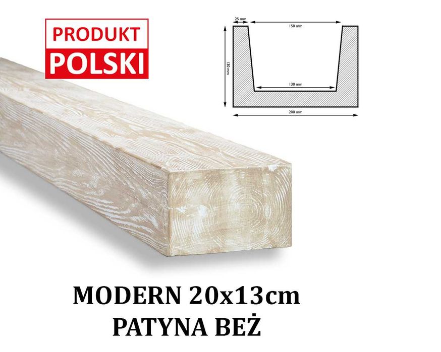 BELKI RUSTYKALNE Dekoracyjne Belka Rustykalna Imitacja 2 m , 3 m , 4 m
