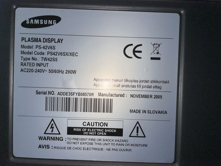 TV Samsung PS-42V6S