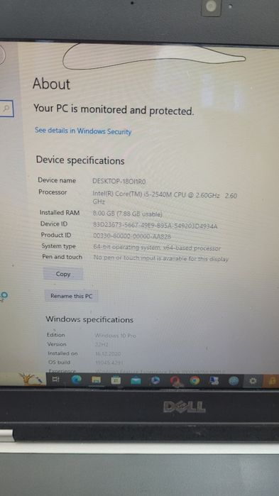 Захищений ноутбук Dell latitude ATG 6420, i5, 8gb, 128gb