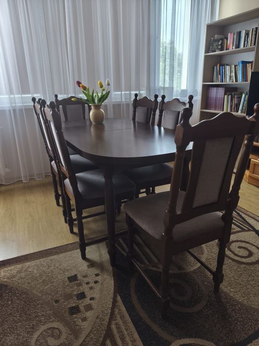Rozkładany stół z 6 krzesłami stół krzesła