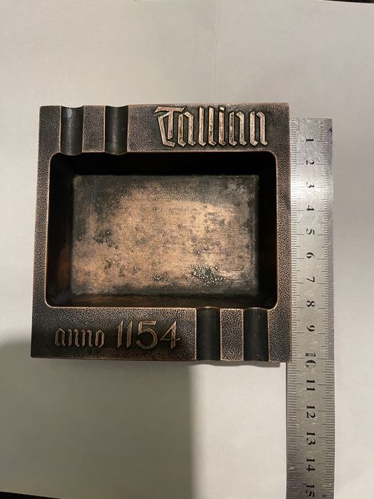 Пепельница медная