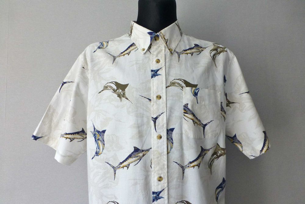 Knightsbridge letnia męska koszula Fish Print L XL