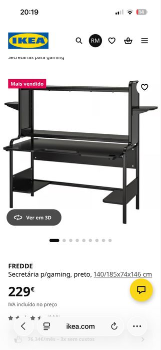 Vendo secretária FREDDE IKEA